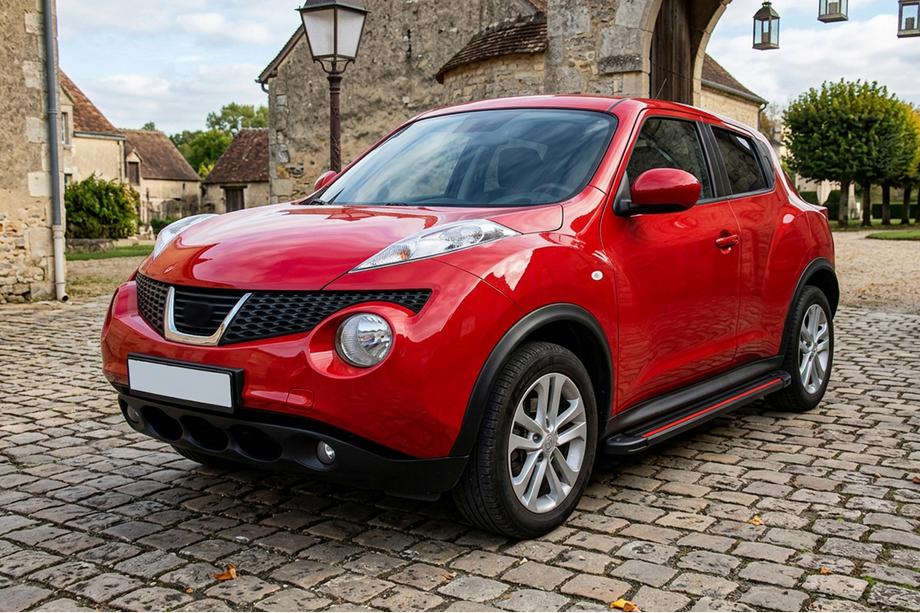 Nissan Juke 2010-2019 гг. Боковые Подножки Maya Red (2 шт., Алюминий) Фото 1