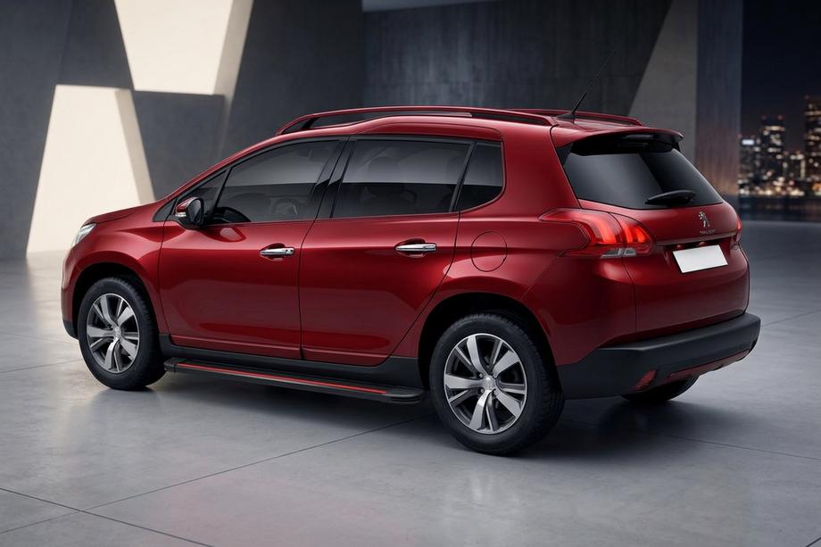 Peugeot 3008 2008-2016 гг. Боковые Подножки Maya Red (2 шт., Алюминий) 2008-2014 Image