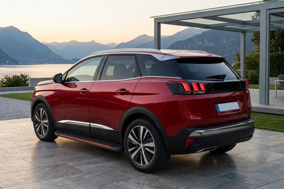 Peugeot 3008 2016-2023 гг. Боковые Подножки Maya Red (2 шт., Алюминий) Фото 1