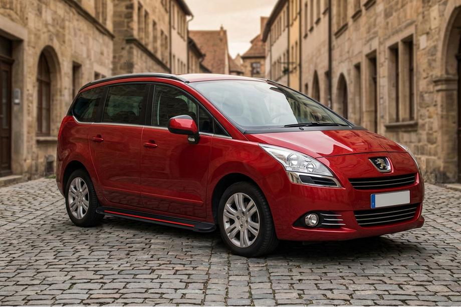 Peugeot 5008 2009-2016 гг. Боковые Подножки Maya Red (2 шт., Алюминий) Фото 1