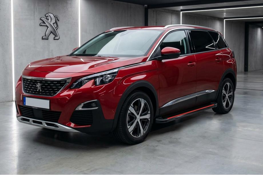 Peugeot 5008 2016-2023 гг. Боковые Подножки Maya Red (2 шт., Алюминий) Фото 1