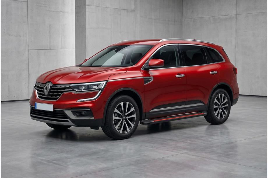 Renault Koleos 2016-2024 гг. Боковые Подножки Maya Red (2 шт., Алюминий) Image