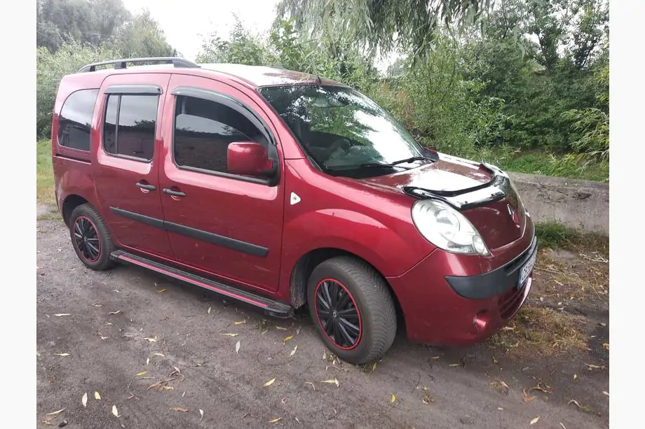 Renault Kangoo 2008–2020 гг. Боковые Подножки Maya Red (2 шт., Алюминий) Фото 2