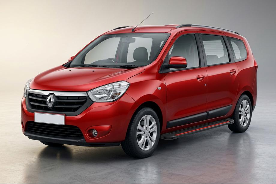 Renault Lodgy 2013-2022 гг. Боковые Подножки Maya Red (2 шт., Алюминий) Фото 1