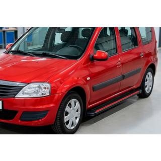 Боковые Подножки Maya Red (2 шт., Алюминий) Renault Logan MCV 2005-2013 гг. фото 3