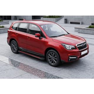Боковые Подножки Maya Red (2 шт., Алюминий) Subaru Forester 2013-2018 гг. фото 1