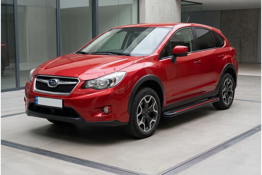 Subaru XV 2011-2017 гг. Боковые Подножки Maya Red (2 шт., Алюминий) Image