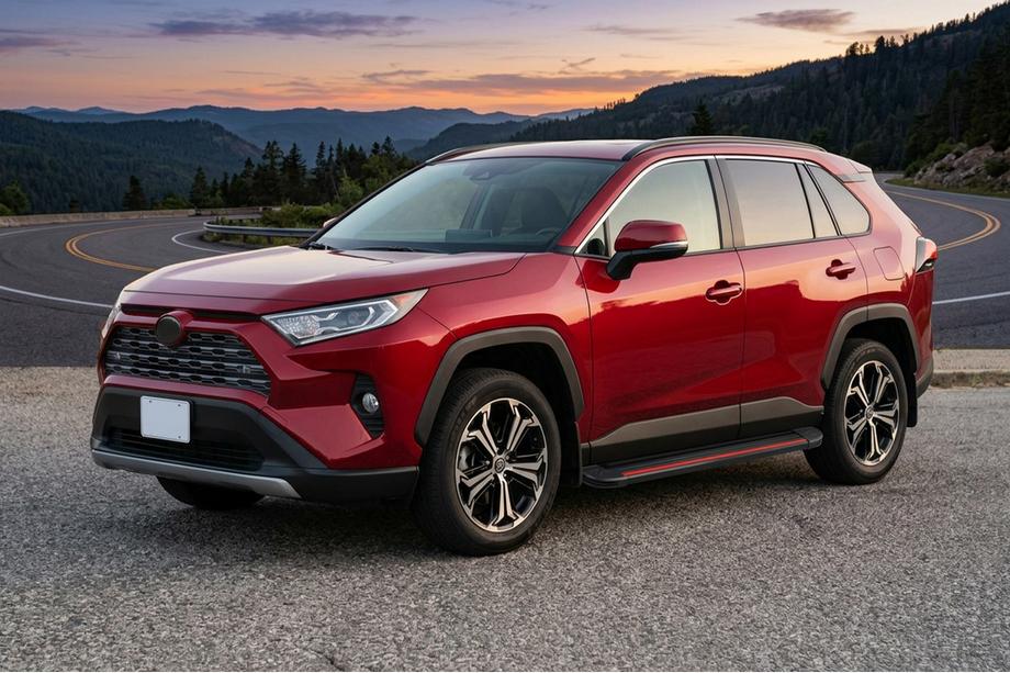 Toyota Rav 4 2019–2025 гг. Боковые Подножки Maya Red (2 шт., Алюминий) Фото 1