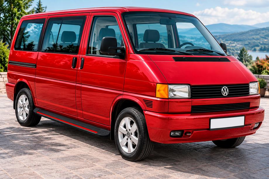 Volkswagen T4 Caravelle/Multivan 1990–2003 гг. Боковые Подножки Maya Red (2 шт., Алюминий) Фото 1