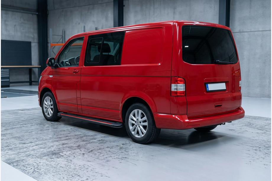 Volkswagen T6 2015-2024 гг. Боковые Подножки Maya Red (2 шт., Алюминий) Длинная База Фото 1