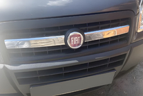 Fiat Doblo I 2005-2010 гг. Хромированные накладки на решетку радиатора (2 шт., нержавейка) фото 1