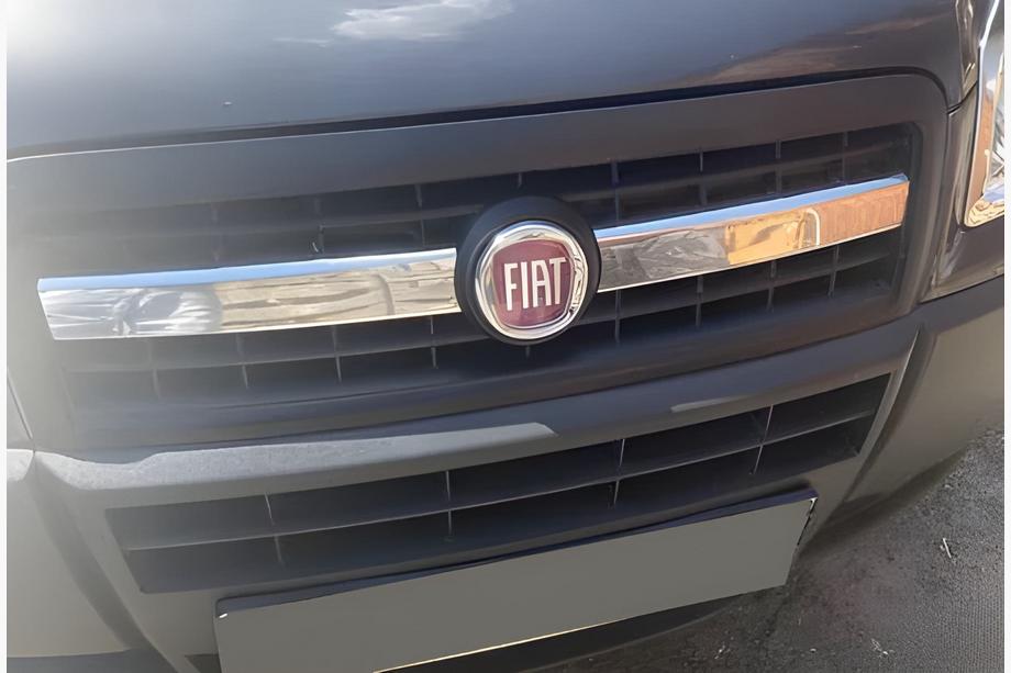 Fiat Doblo I 2005-2010 гг. Хромированные накладки на решетку радиатора (2 шт., нержавейка) Image