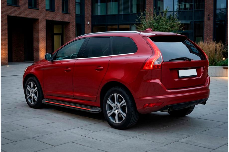 Volvo XC60 2009-2017 гг. Боковые Подножки Maya Red (2 шт., Алюминий) Фото 1