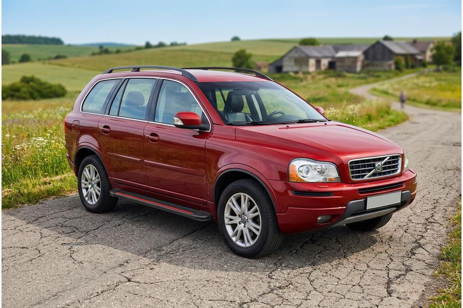 Volvo XC90 2002-2014 гг. Боковые Подножки Maya Red (2 шт., Алюминий) Image