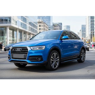 Боковые Подножки Maya Blue (2 шт., Алюминий) Audi Q3 2011-2019 гг. фото 1