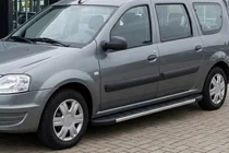 Lada Largus 2012- гг. Боковые Подножки Duru (2 шт., Алюминий) фото 1