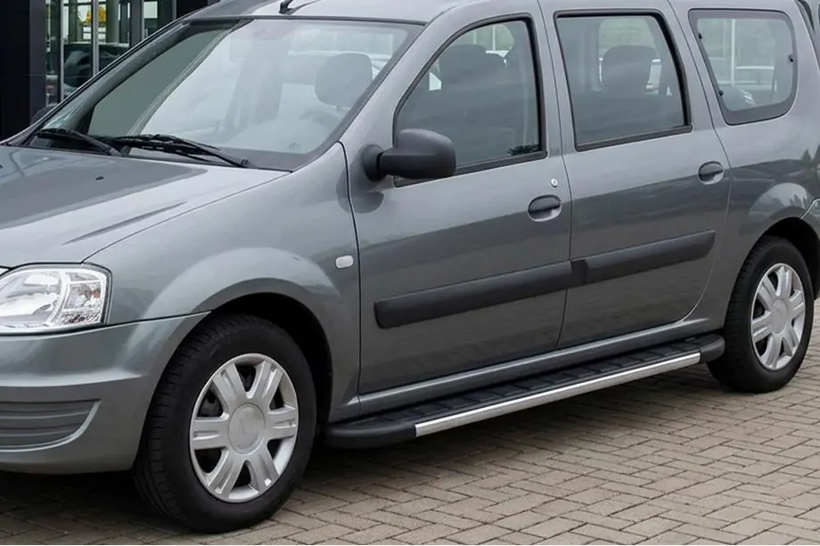 Lada Largus 2012- гг. Боковые Подножки Duru (2 шт., Алюминий) Image
