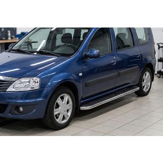 Боковые Подножки Maydos V1 (2 шт., нержавейка) Lada Largus 2012- гг. фото 1
