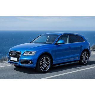Боковые Подножки Maya Blue (2 шт., Алюминий) Audi Q5 2008-2017 гг. фото 1