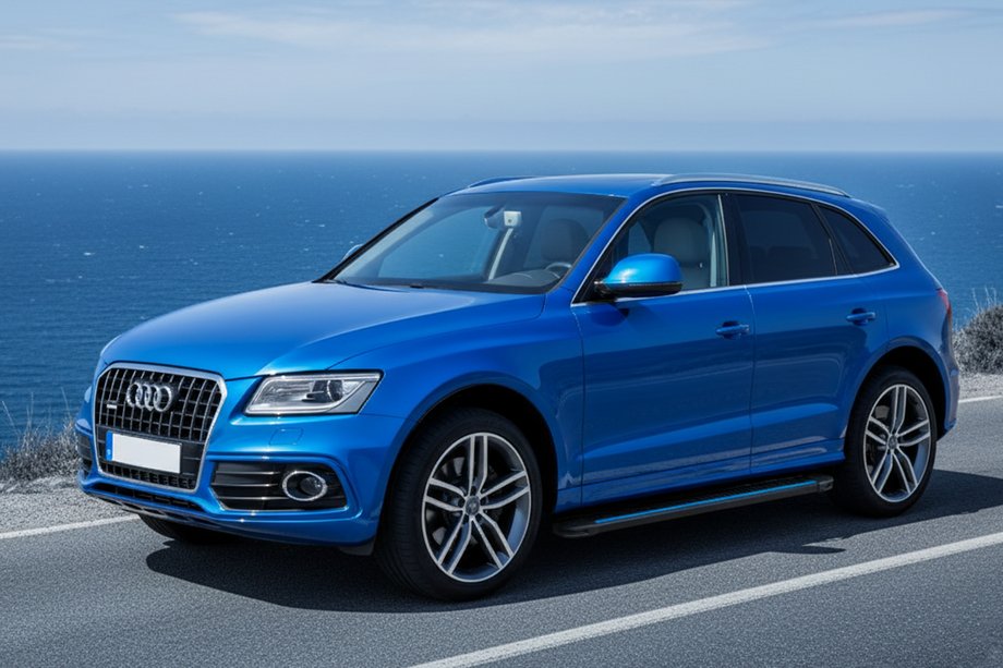 Audi Q5 2008-2017 гг. Боковые Подножки Maya Blue (2 шт., Алюминий) Image