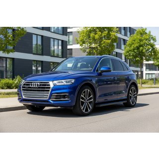 Боковые Подножки Maya Blue (2 шт., Алюминий) Audi Q5 2017-2025 гг. фото 1