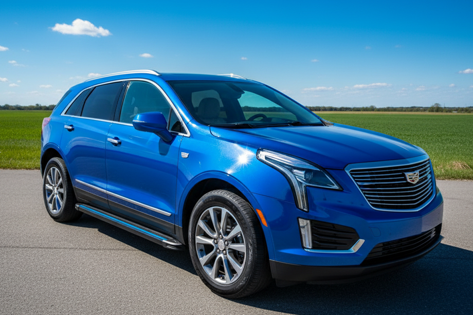 Cadillac XT5 2016- гг. Боковые Подножки Maya Blue (2 шт., Алюминий) Image