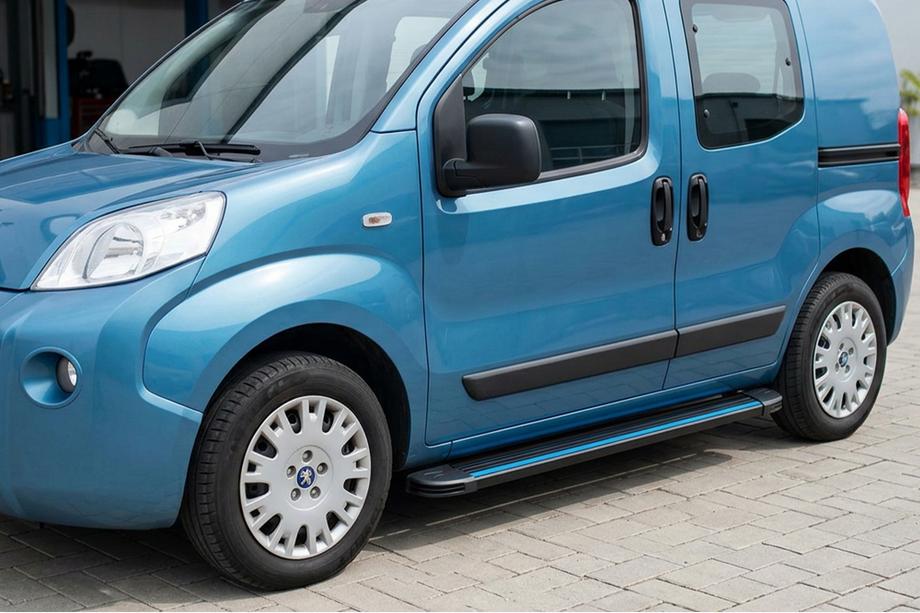 Citroen Nemo 2007-2017 гг. Боковые Подножки Maya Blue (2 шт., Алюминий) Image