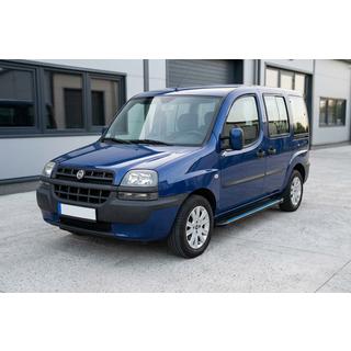 Боковые Подножки Maya Blue (2 шт., Алюминий) Fiat Doblo I 2001-2005 гг. фото 1
