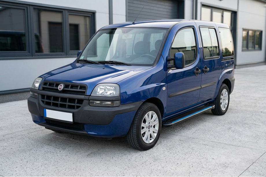 Fiat Doblo I 2001-2005 гг. Боковые Подножки Maya Blue (2 шт., Алюминий) Фото 1