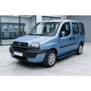 Боковые Подножки Maya Blue (2 шт., Алюминий) Fiat Doblo I 2005-2010 гг. фото 1