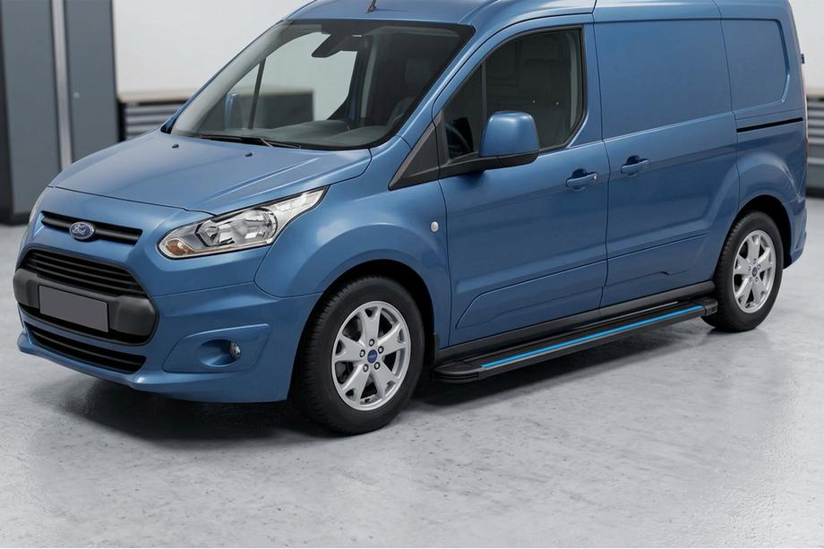 Ford Connect 2014-2021 гг. Боковые Подножки Maya Blue (2 шт., Алюминий) Фото 1