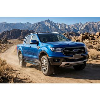 Боковые Подножки Maya Blue (2 шт., Алюминий) Ford Ranger 2011–2022 гг. фото 1