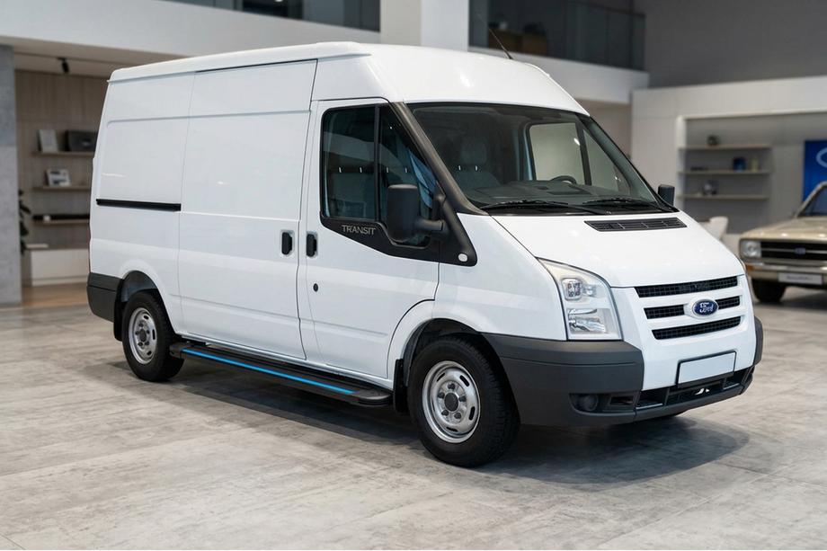 Ford Transit 2000–2014 гг. Боковые Подножки Maya Blue (2 шт., Алюминий) Image
