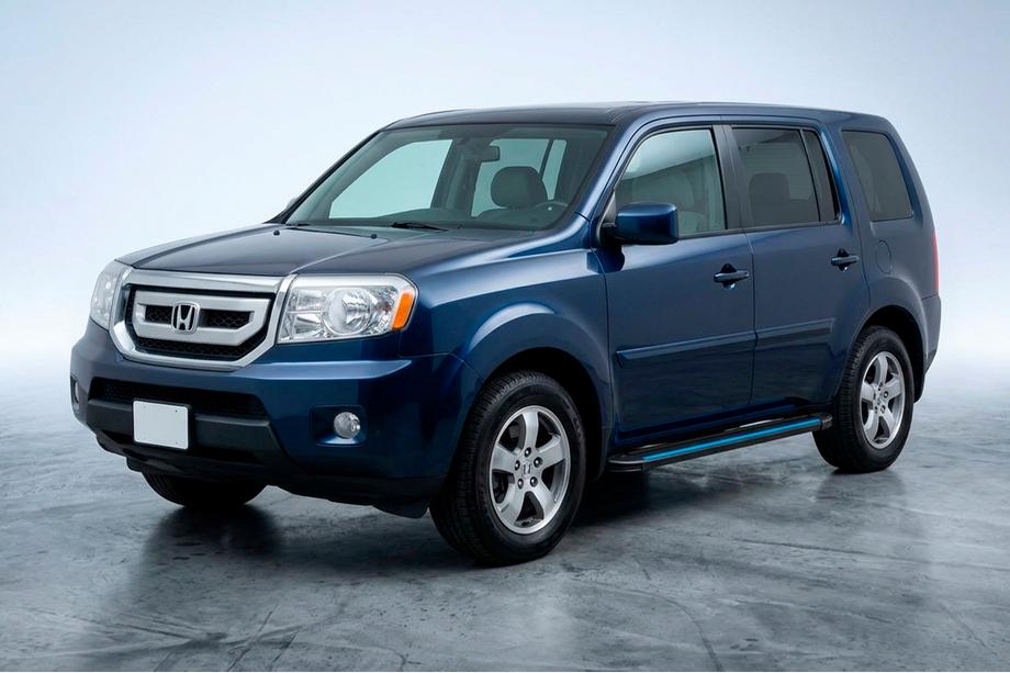 Honda Pilot 2008-2015 гг. Боковые Подножки Maya Blue (2 шт., Алюминий) Фото 1