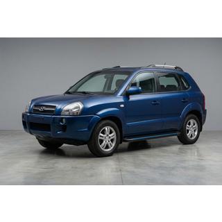 Боковые Подножки Maya Blue (2 шт., Алюминий) Hyundai Tucson JM 2004- гг. фото 1