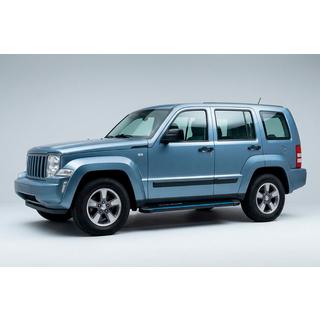 Боковые Подножки Maya Blue (2 шт., Алюминий) Jeep Cherokee/Liberty 2007-2013 гг. фото 1