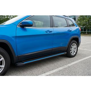 Боковые Подножки Maya Blue (2 шт., Алюминий) Jeep Cherokee KL 2013- гг. фото 1