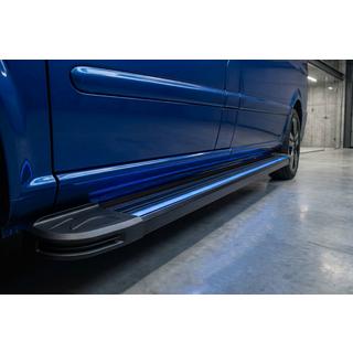 Боковые Подножки Maya Blue-Black (2 шт., Алюминий) Mercedes Vito W639 2004-2014 гг. фото 1