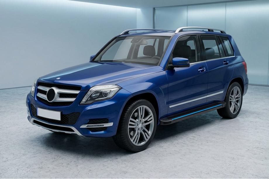 Mercedes GLK class X204 2008-2015 гг. Боковые Подножки Maya Blue (2 шт., Алюминий) Фото 1
