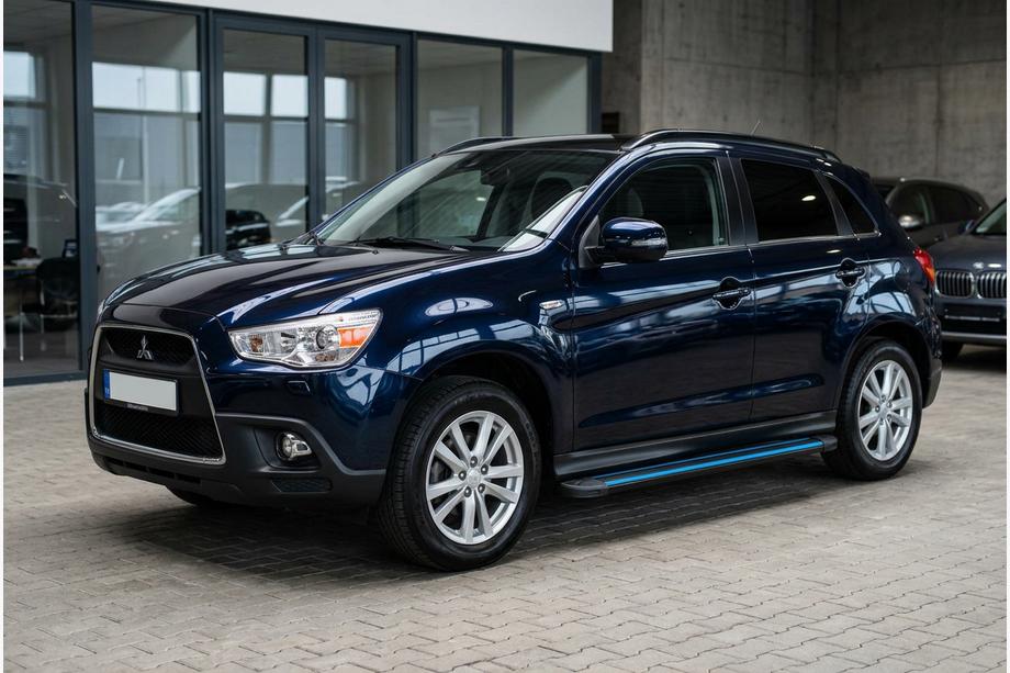 Mitsubishi ASX 2010-2023 гг. Боковые Подножки Maya Blue (2 шт., Алюминий) Фото 1