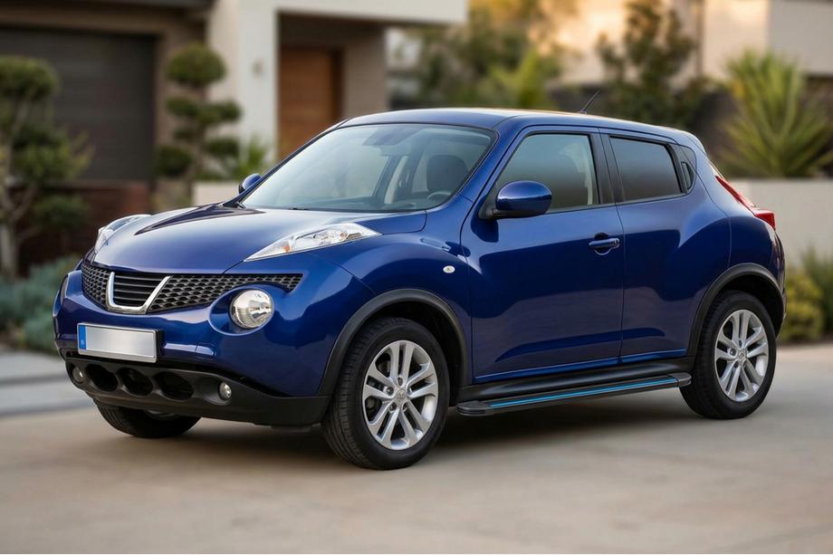 Nissan Juke 2010-2019 гг. Боковые Подножки Maya Blue (2 шт., Алюминий) Фото 1
