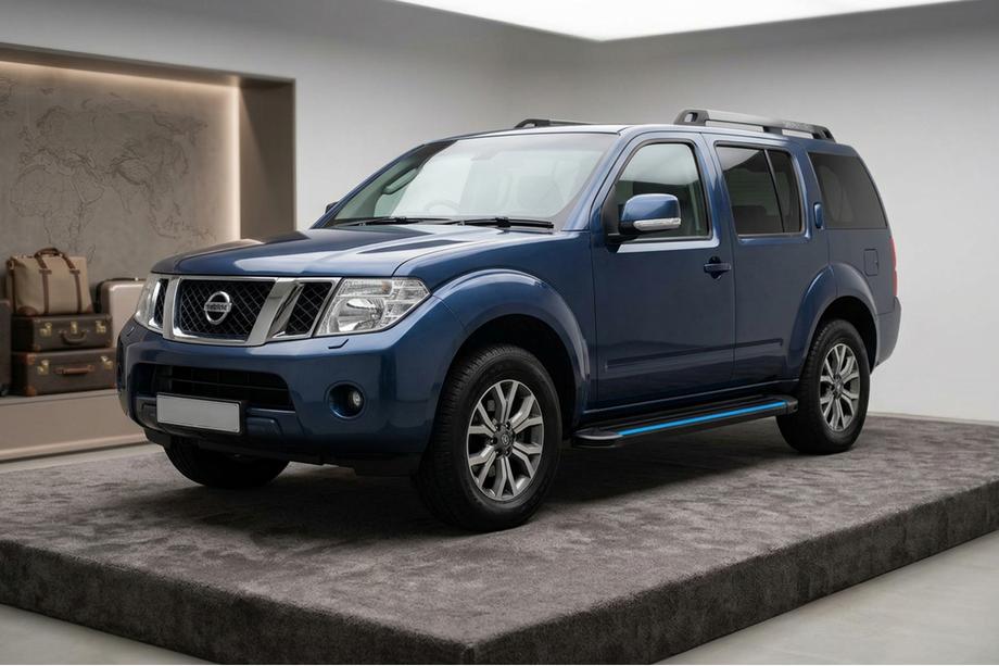 Nissan Pathfinder R51 2005-2014 гг. Боковые Подножки Maya Blue (2 шт., Алюминий) Фото 1