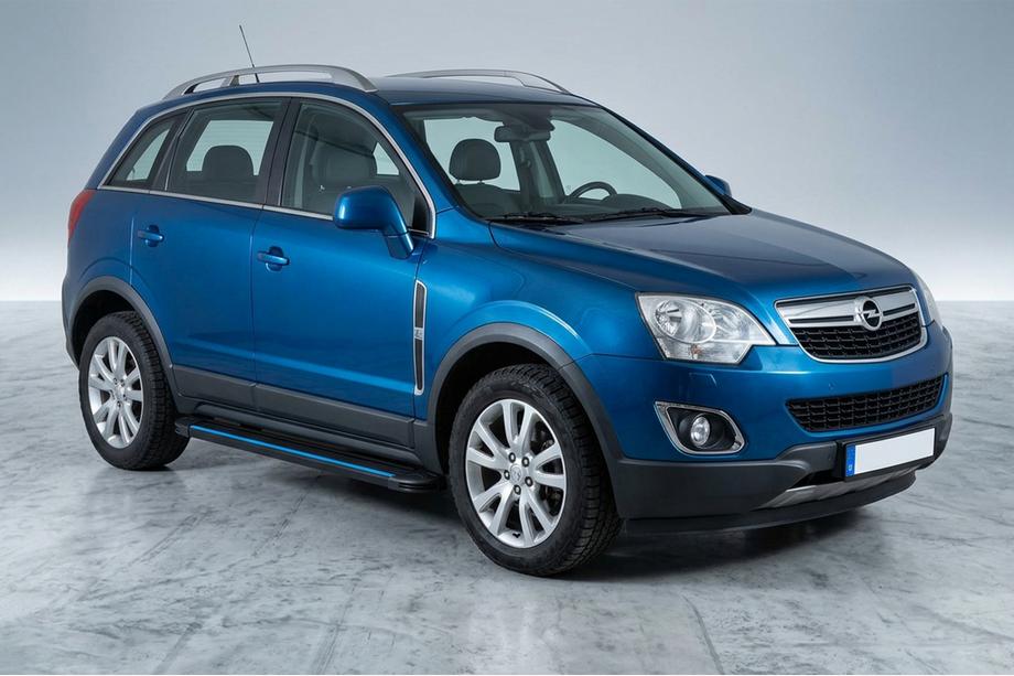Opel Antara 2006-2017 гг. Боковые Подножки Maya Blue (2 шт., Алюминий) Фото 1