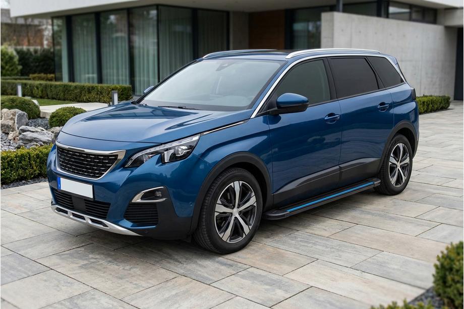 Peugeot 5008 2016-2023 гг. Боковые Подножки Maya Blue (2 шт., Алюминий) Фото 1