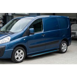 Боковые Подножки Maya Blue (2 шт., Алюминий) Peugeot Expert 2007-2016 гг. фото 1