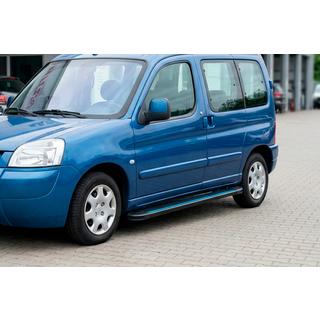 Боковые Подножки Maya Blue (2 шт., Алюминий) Peugeot Partner 1996-2008 гг. фото 1