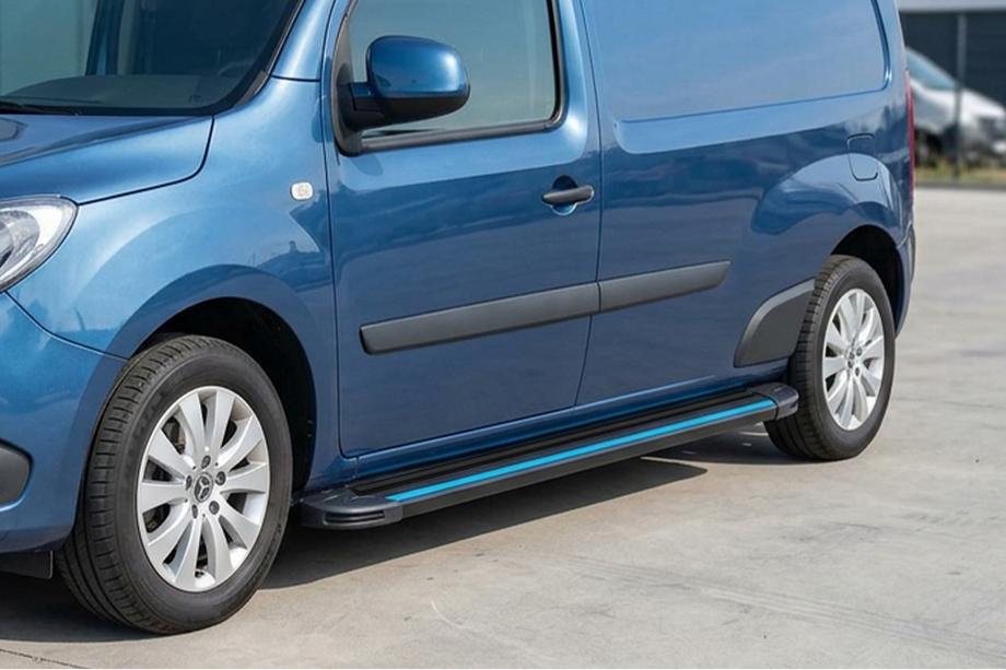 Renault Kangoo 2008–2020 гг. Боковые Подножки Maya Blue (2 шт., Алюминий) Фото 1