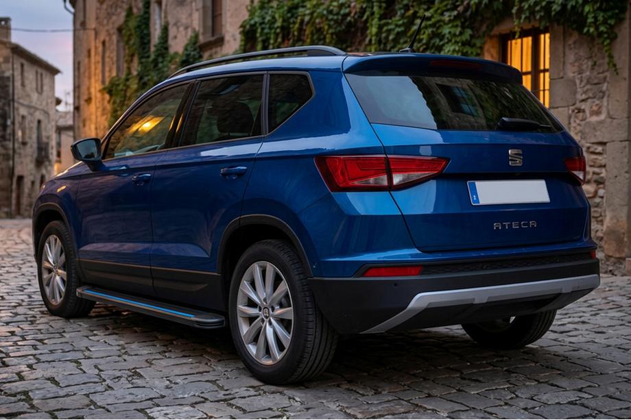 Seat Ateca 2016- гг. Боковые Подножки Maya Blue (2 шт., Алюминий) Фото 1