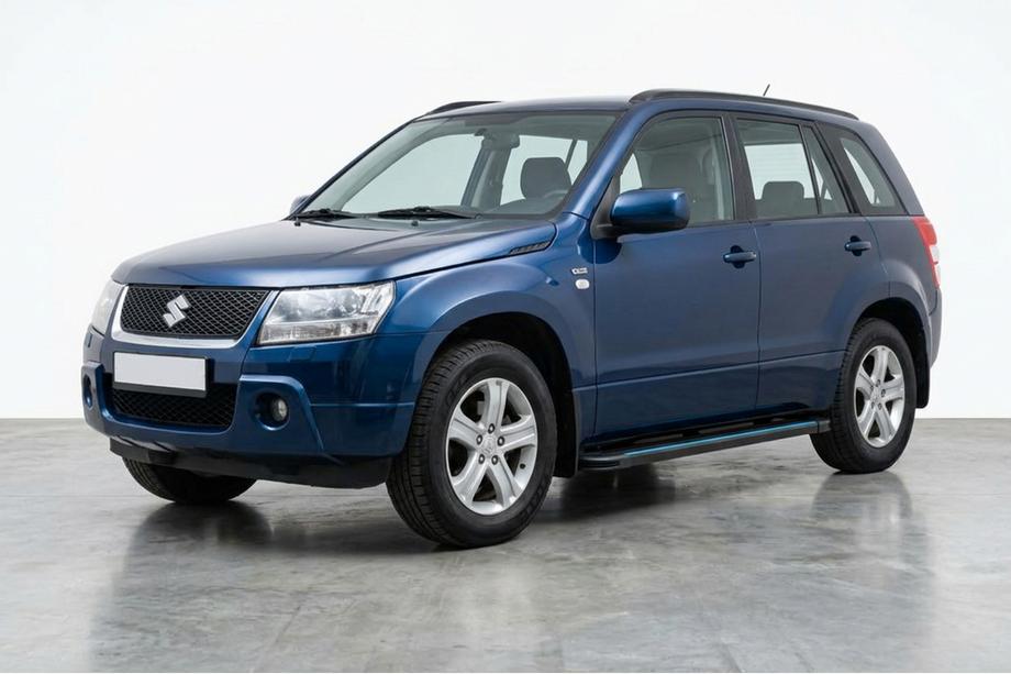 Suzuki Grand Vitara 2005-2017 гг. Боковые Подножки Maya Blue (2 шт., Алюминий) Фото 1