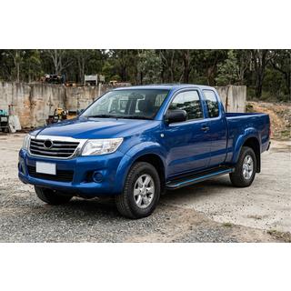 Боковые Подножки Maya Blue (2 шт., Алюминий) Toyota Hilux 2006-2015 гг. фото 1